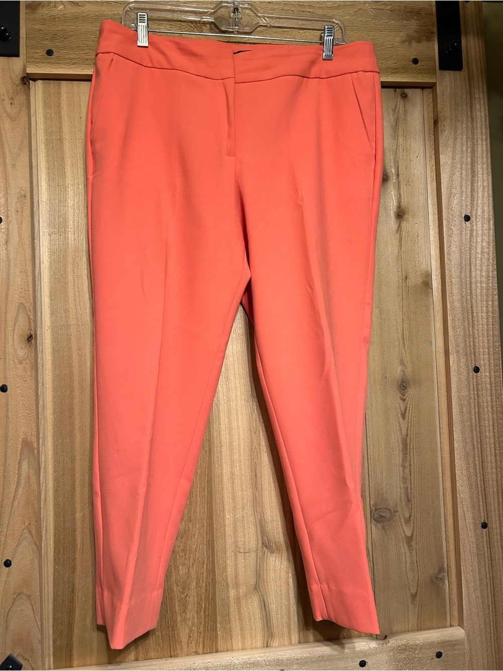Talbots Coral Orange Cropped Trousers
